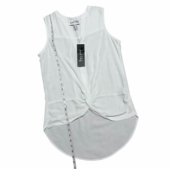 JOSEPH RIBKOFF NWT Ivory Sleeveless Twist Front Blouse 2 - Picture 7 of 10